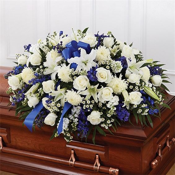 WHITE BLUE CASKET SPRAY
$249.99